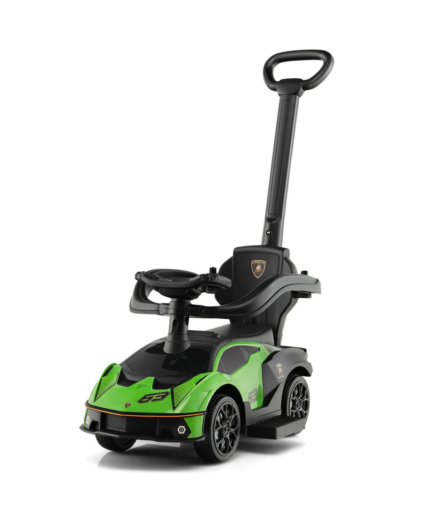 Детская игрушка Gymax 3-in-1 Licensed Lamborghini Ride-On Car with Sound, 55 lb. Capacity, Ages 12-36 Months, цвет: Чёрный, вариант 1 — фото 1