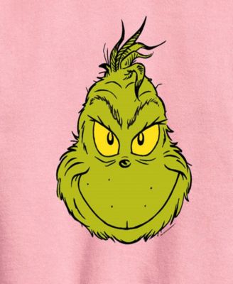 Big Girls Grinch Face Graphic Fleece Top