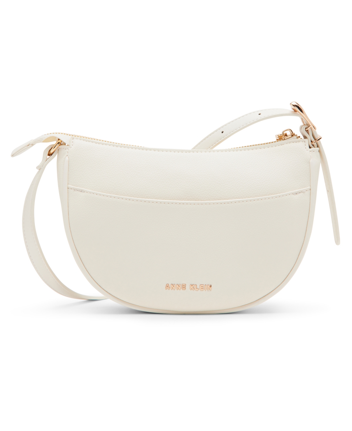 Sculpted Buckle Small Crossbody Bag - White