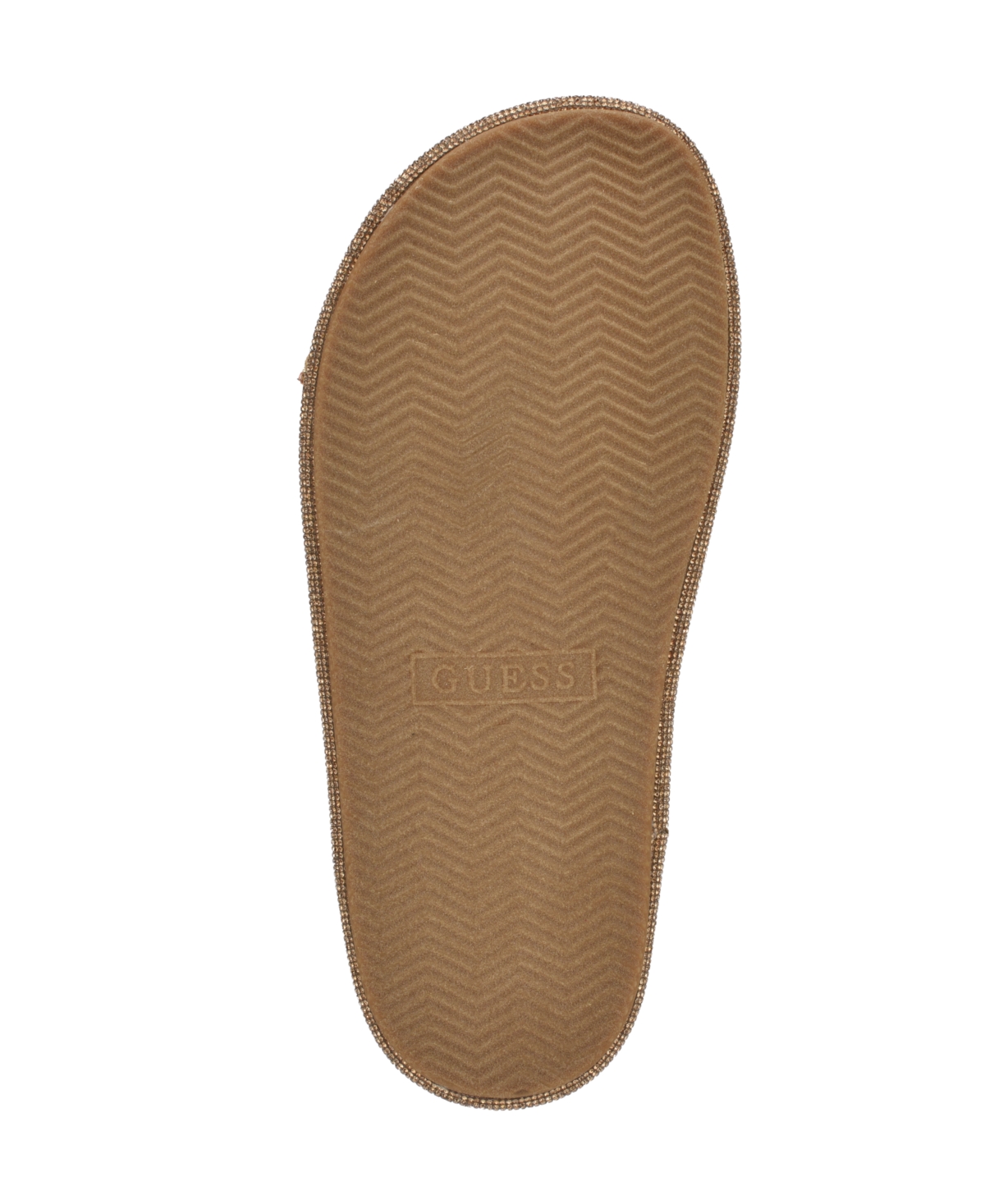 Guess Women's Funzya Embellished Double Band Footbed Sandals In Light Natural Straw,raffia