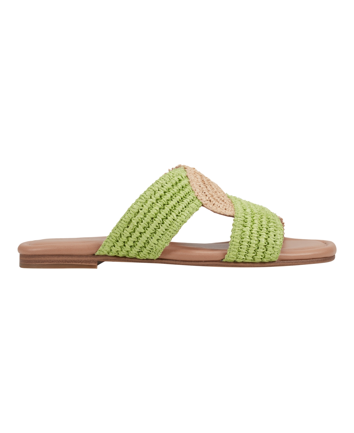 Marc Fisher Ltd Navie Slide Sandal In Light Green,natural