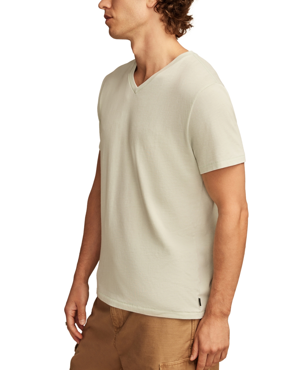Lucky Brand Men's Venice Burnout V Neck Tee T-shirts