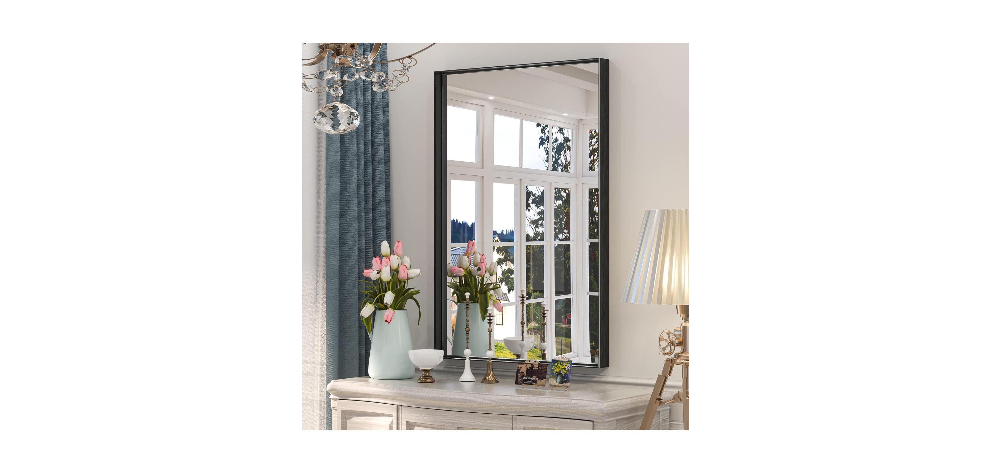 keonjinn Vanity Wall Mirror Bathroom Accent