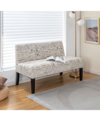 Living Room Wooden Leg Armless Loveseat Sofa