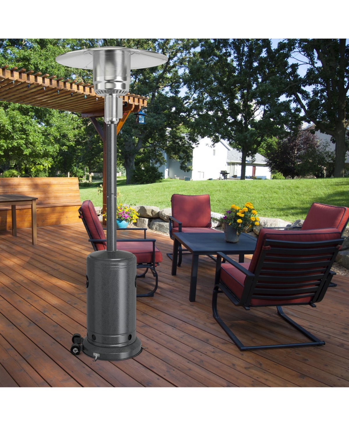 Gouun 50000 Btu Stainless Steel Propane Patio Heater with Trip over Protection