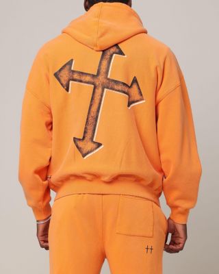Men's SSIX Vintage Hoodie, Orange, XXXLarge