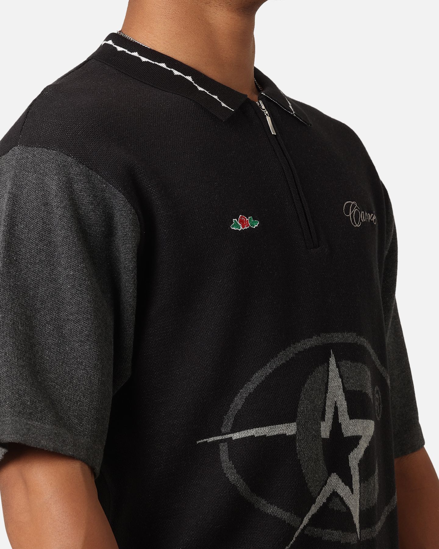 Мужское поло CARRE C-Superstar Knitted Polo Shirt, Black, XXLarge, цвет: Чёрный — фото 5