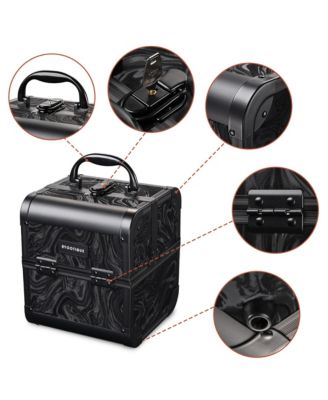 Makeup Train Case Cosmetic Organizer w/ Mirror Tray Artist CB Dusk