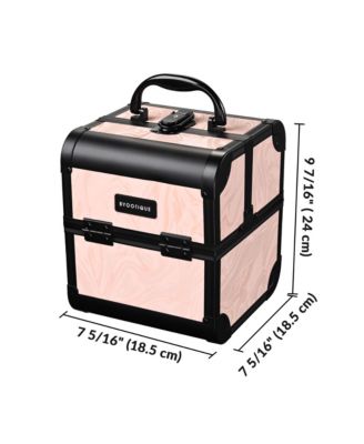 Makeup Train Case Cosmetic Organizer w/ Mirror Tray Artist CB Dusk