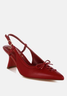 Womens Danvers Kitten Heel Pointy Slingbacks