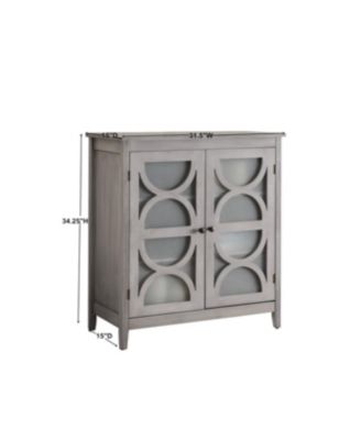 - Folsom Wood Console Table/Accent Cabinet, Wash Gray