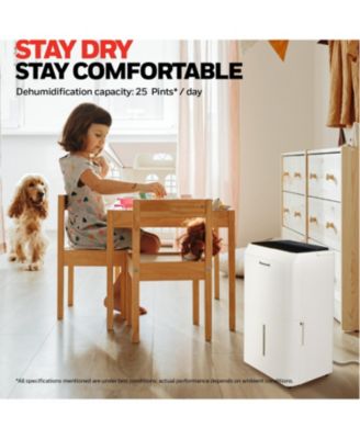 2024 NEW! 25-Pint ENERGY STAR Dehumidifier for 1,500 Sq Ft – Laundry Mode, Auto-Comfort Mode & Thermal Overload Protection, TPFIT25WK