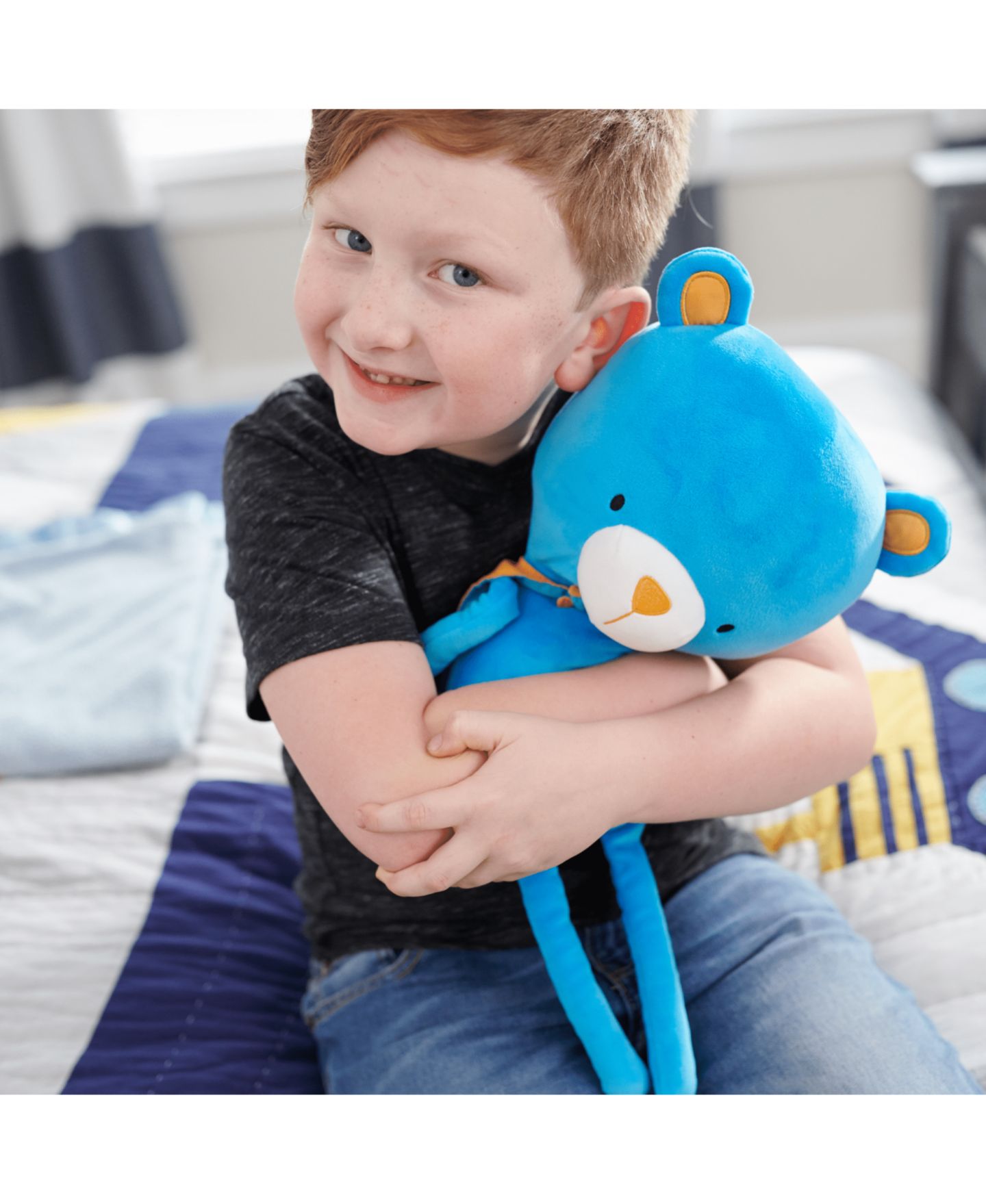 Детская мягкая игрушка GooseWaddle Bear With Cape 16" Plush, цвет: Синий / Оранжевый — фото 2