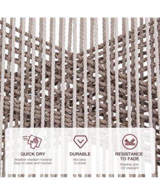 2 Pc Rattan Aluminum Woven Outdoor Use Counter Height Bar Stool Chair