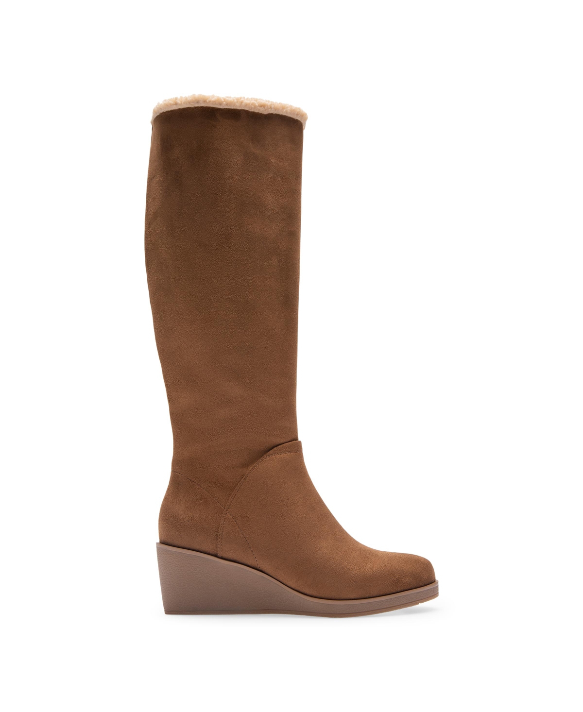 AEROSOLES WOMEN'S BINOCULAR SHEARLING TALL WEDGE BOOTS 