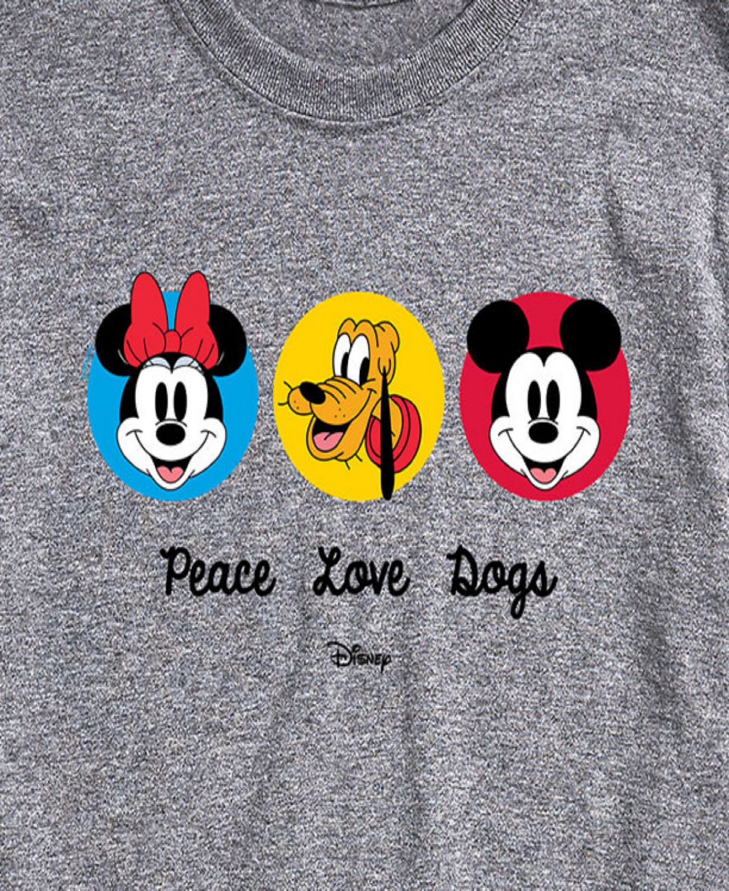 Мужская футболка AIRWAVES Disney Mickey Peace Love Dogs Short Sleeve, цвет: Серый — фото 2