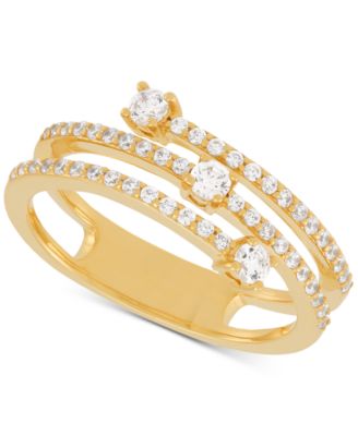Forever Grown Diamonds - Lab Grown Diamond Coil Ring (1/2 ct. t.w.) in 14k Gold-Plated Sterling Silver