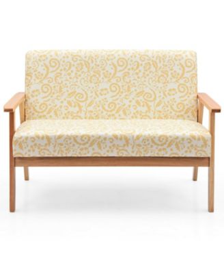 Modern Fabric Loveseat Sofa Couch Upholstered 2-Seat Armchair