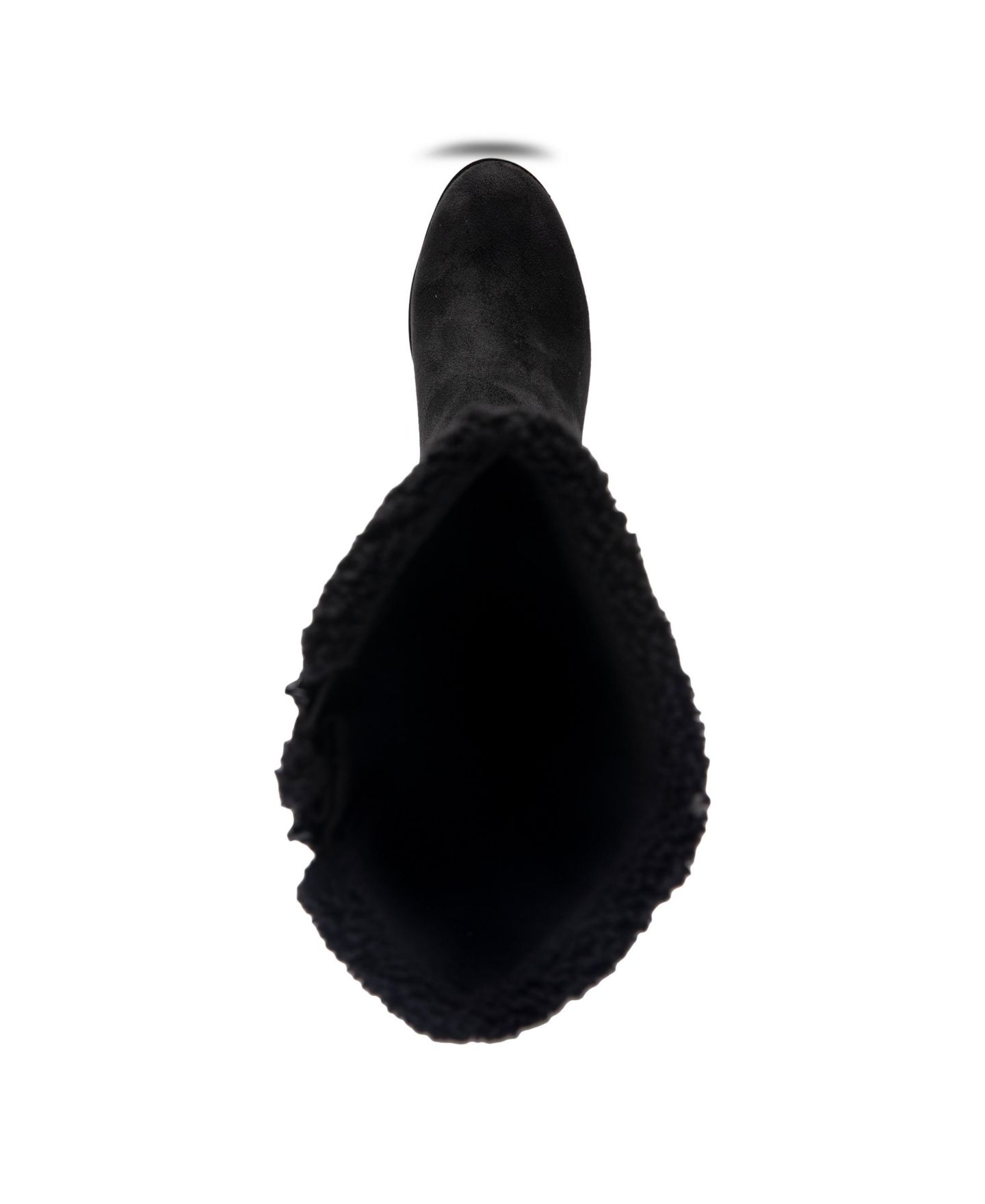 Женские ботинки Aerosoles Binocular Shearling Tall Wedge, цвет: Чёрный искусственный замшевый — фото 6