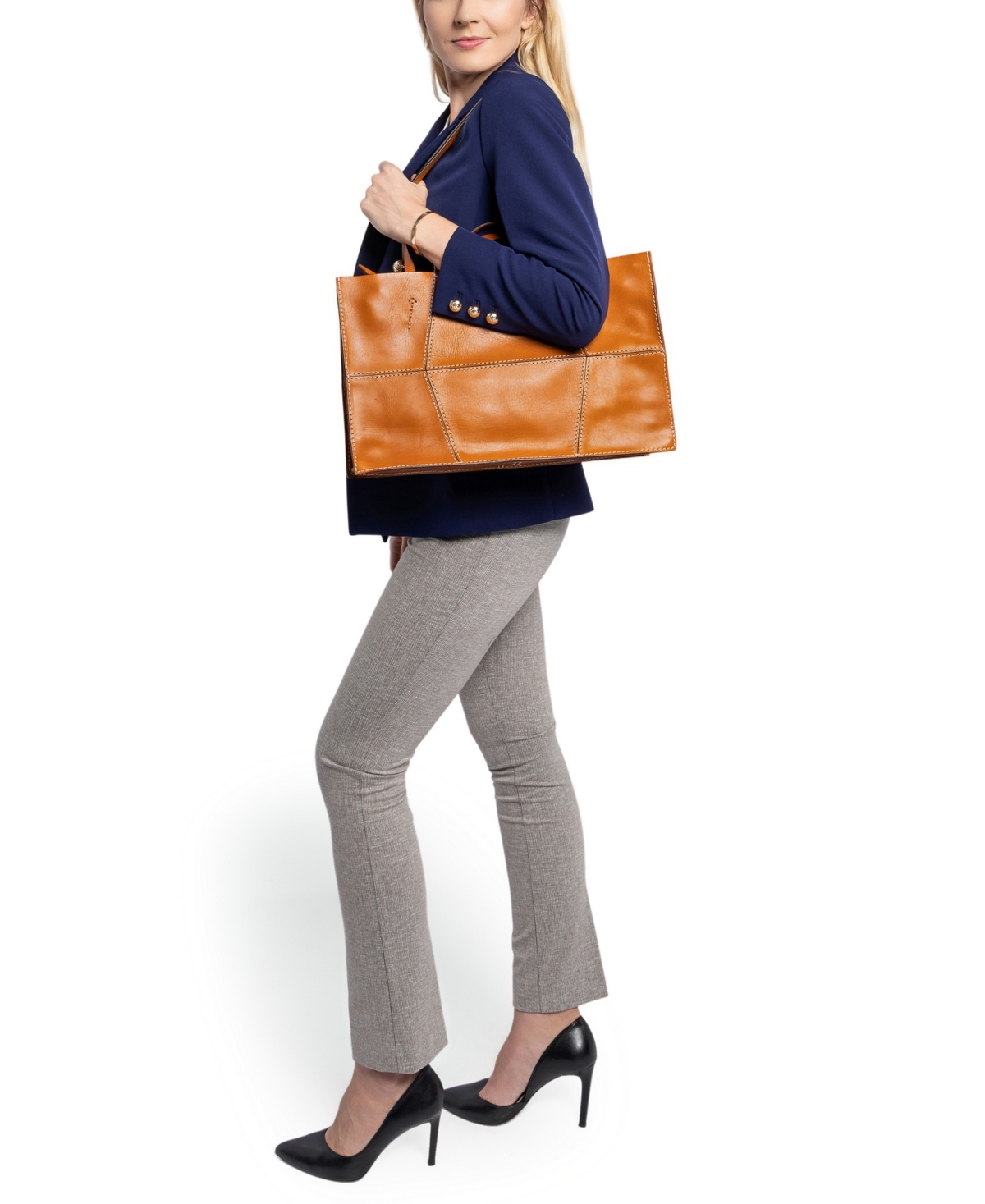 Old Trend Rosa Leather Tote In Caramel