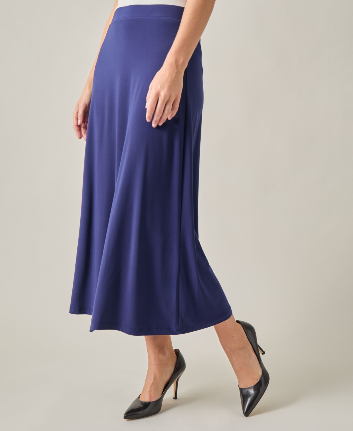 Kasper Women's Pull-on A-line Maxi Skirt In  Navy