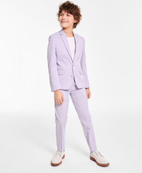 Комплекты Calvin Klein Epic Threads Core T-Shirt & Stretch Tick Weave Jacket and Pants для мальчиков, цвет: Яркий белый