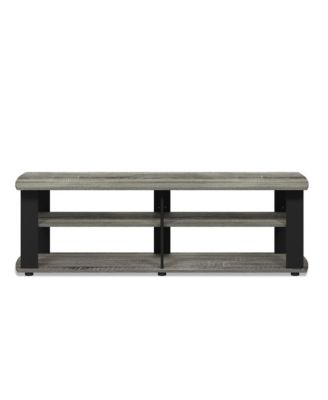 The Entertainment Center TV Stand, French Oak Grey & Black - 13.4 x 43.3 x 13.1 in.
