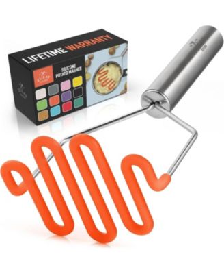 Non-Scratch Potato Masher Kitchen Tool - Durable Stainless Steel Mashed Potatoes Masher