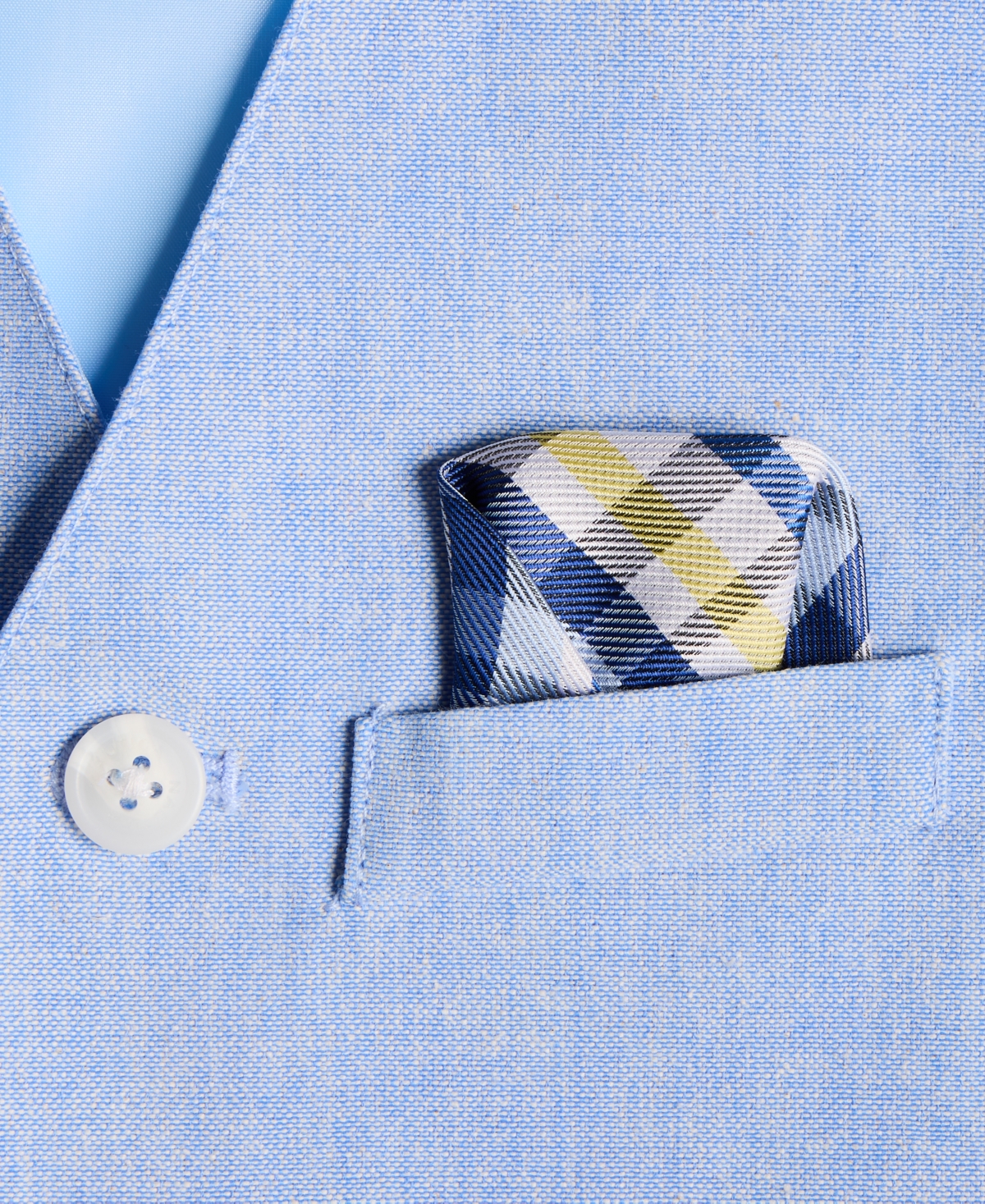 Nautica Toddler & Little Boys Vest, Plaid Tie, Shirt & Pants, 4 Piece Set In Light Blue
