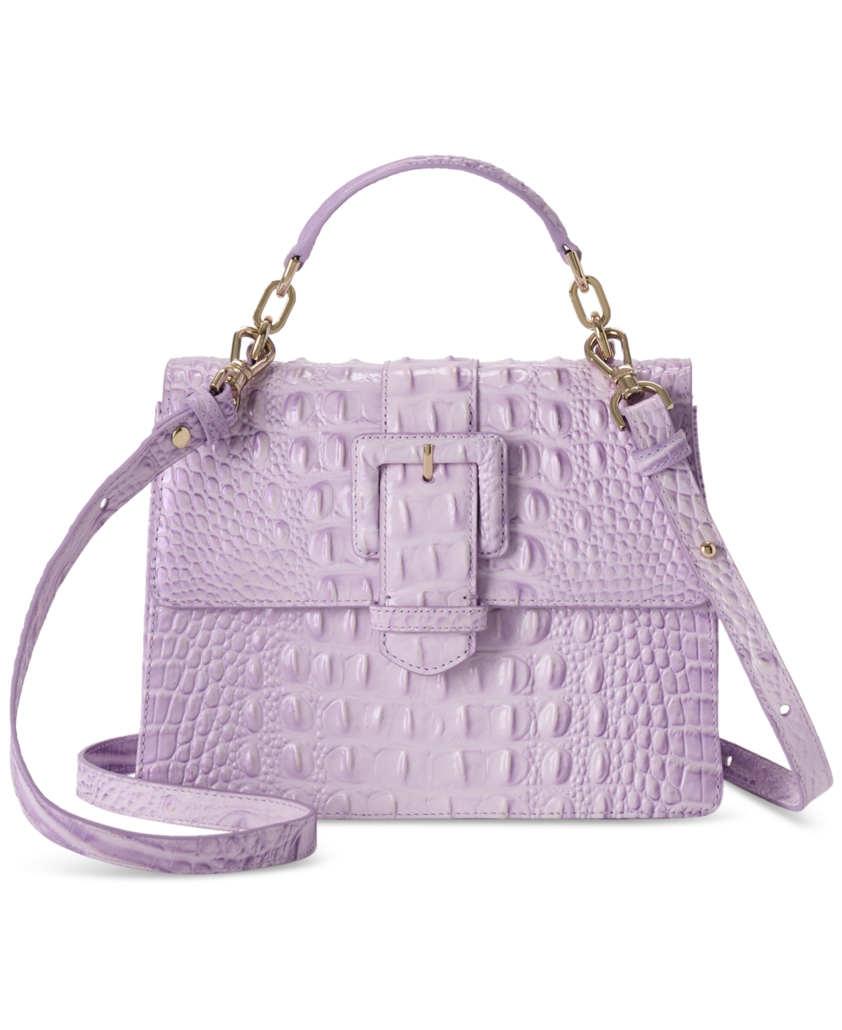 Small Hallie Melbourne Leather Satchel - Gentle Lavender