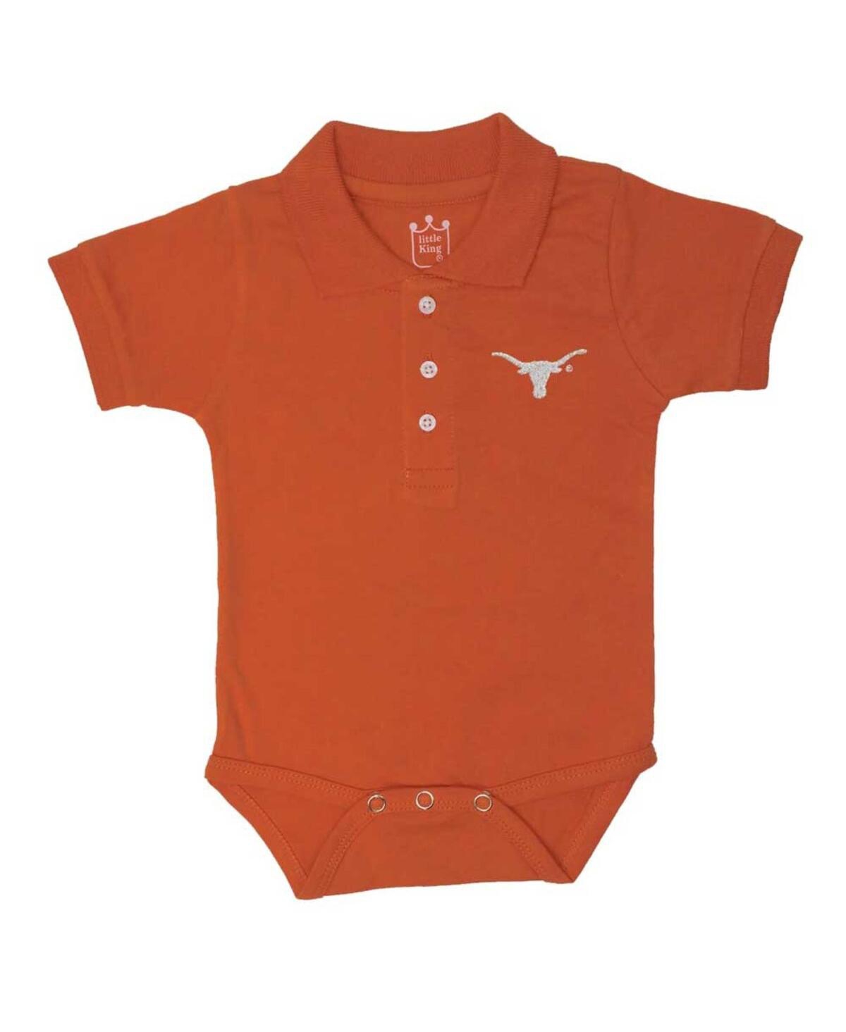 Little King Apparel Baby Boys And Girls Texas Orange Texas Longhorns Lit Polo Bodysuit In Orange