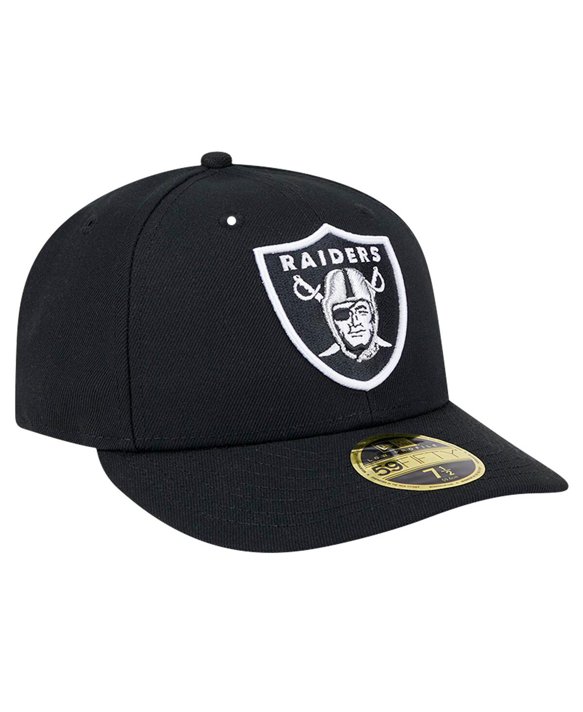 New Era Men'sLas Vegas Raiders Omaha Low Profile 59FIFTY Fitted Hat - Black