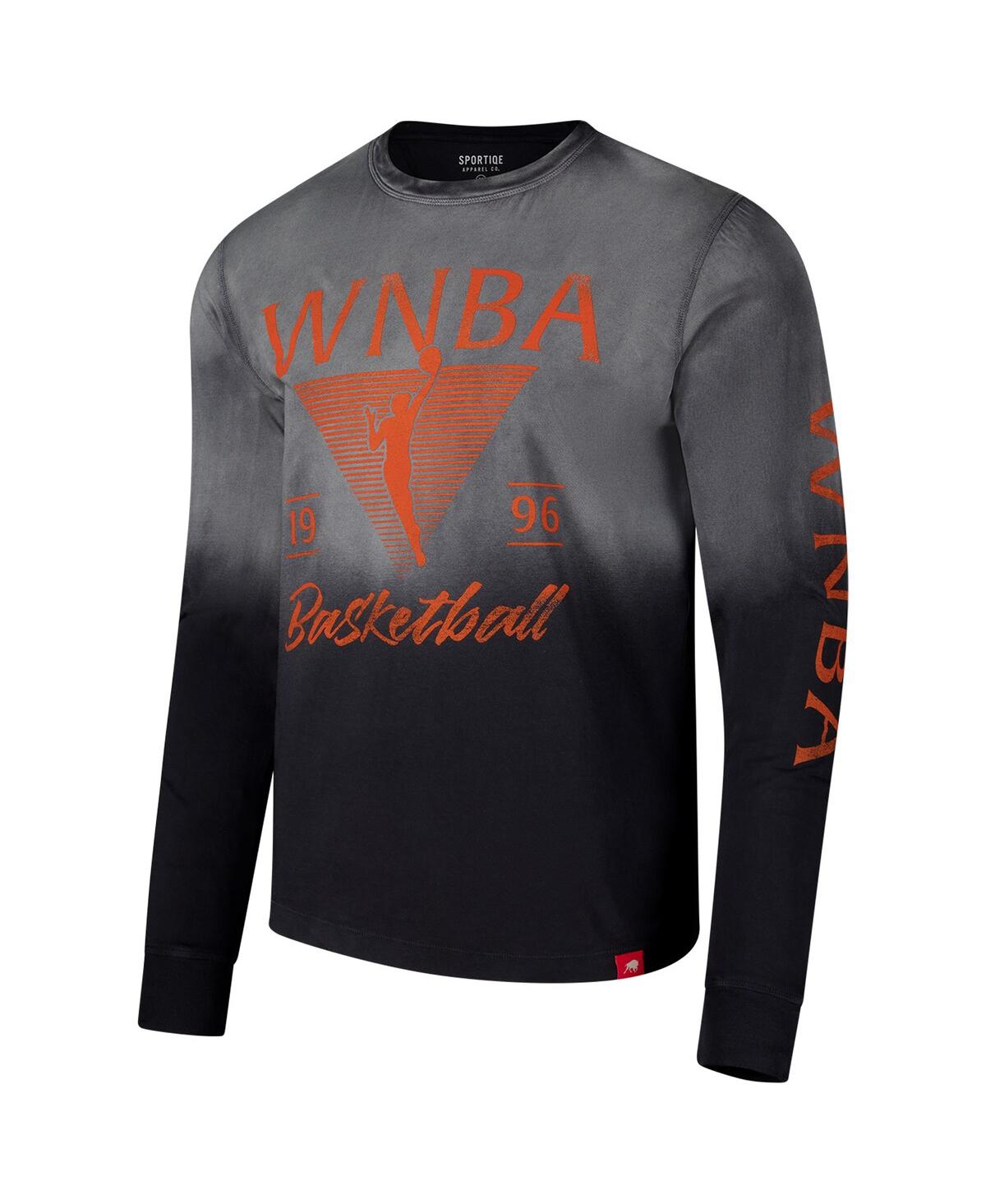 Sportiqe Men's And Women's Black Wnba Sun Fade Vintage Mohave Long Sleeve T-shirt In Black