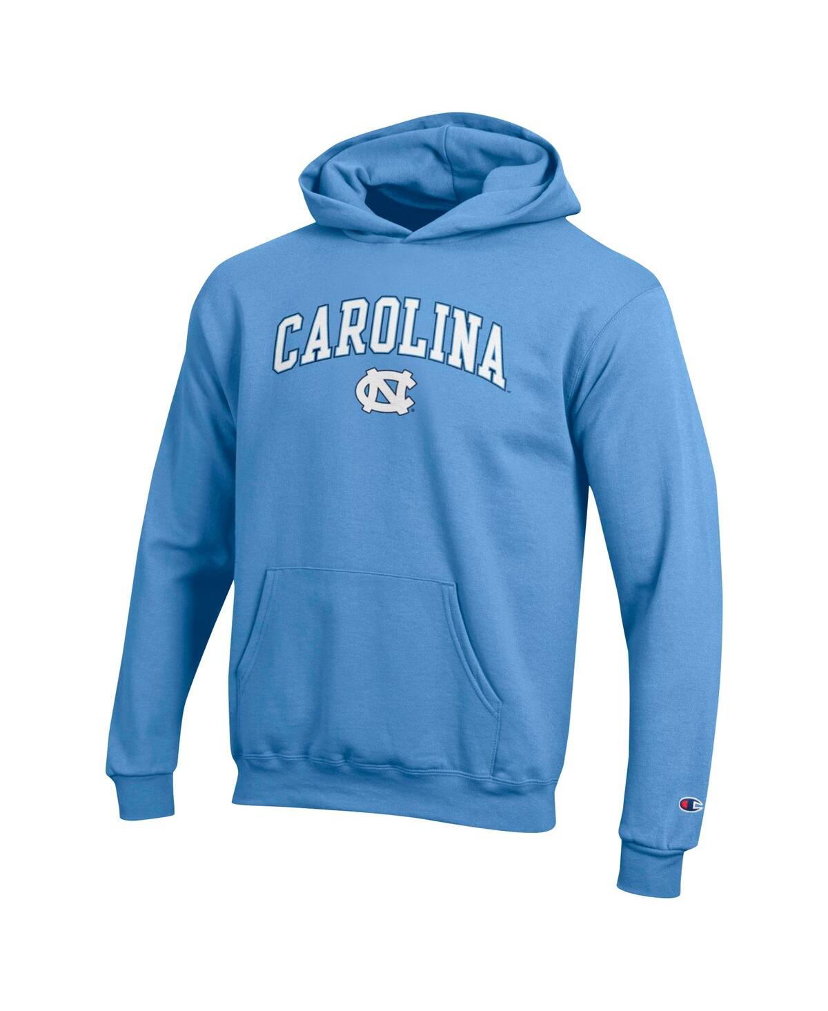 Champion Big Boys And Girls Carolina Blue North Carolina Tar Heels Campus Pullover Hoodie In Light Blue