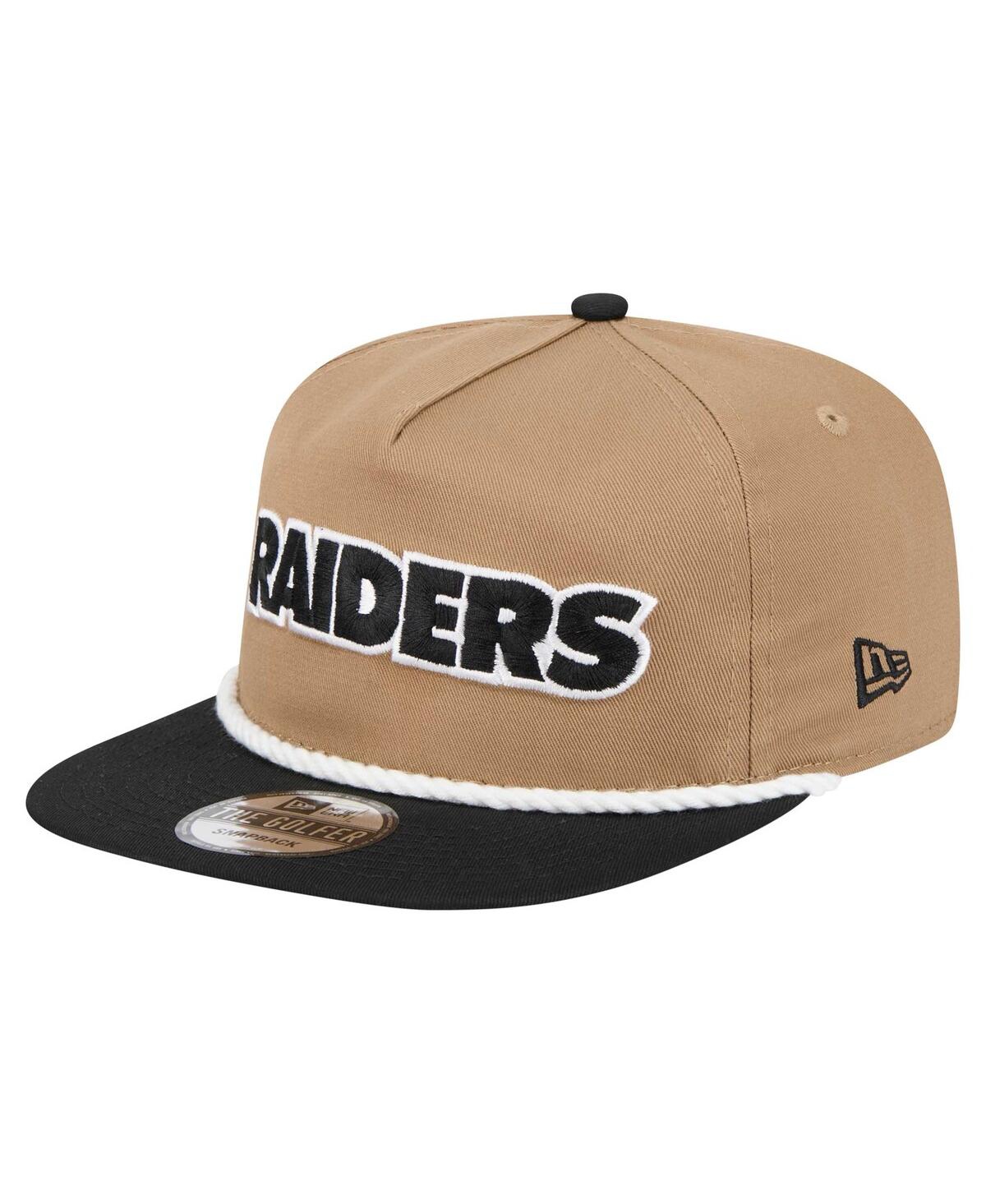New Era Men's Khaki/Black Las Vegas Raiders Desert Golfer Snapback Hat