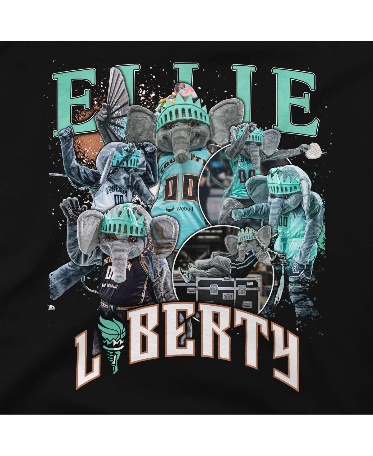 Stadium Essentials Big Boys And Girls Black New York Liberty Ellie Crossroads T-shirt In Black