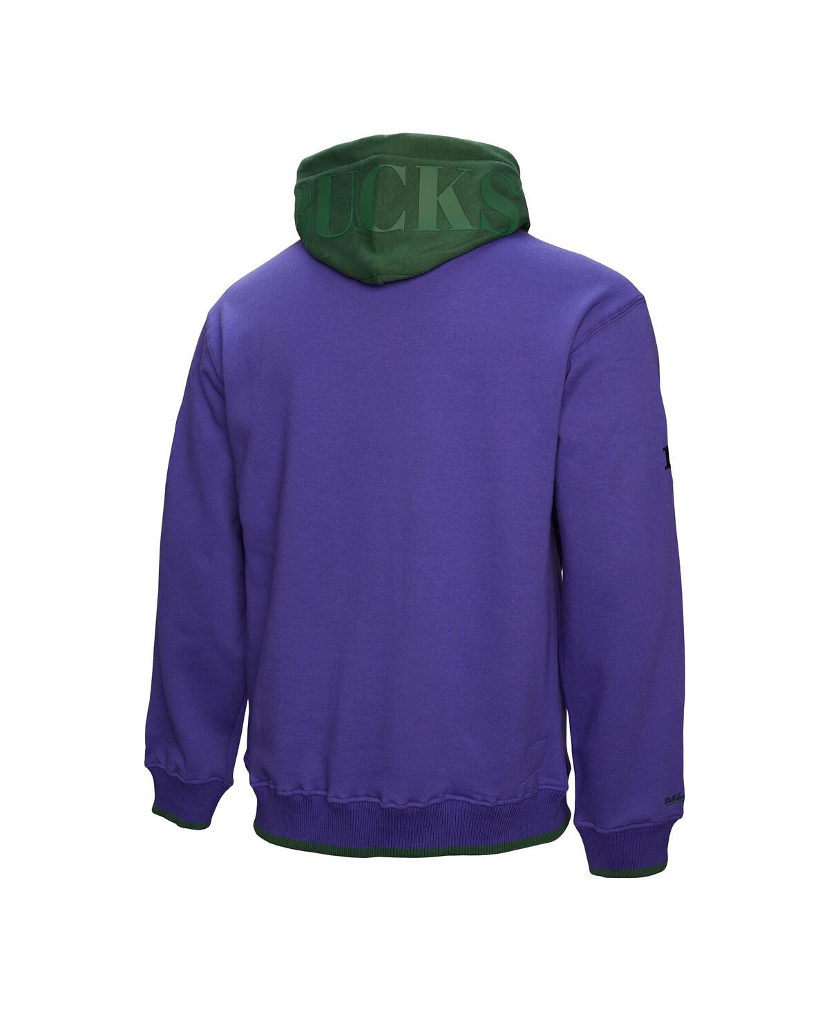 Mitchell & Ness Men'sMilwaukee Bucks Hardwood Classics Team Og 3.0 Pullover Hoodie - Purple
