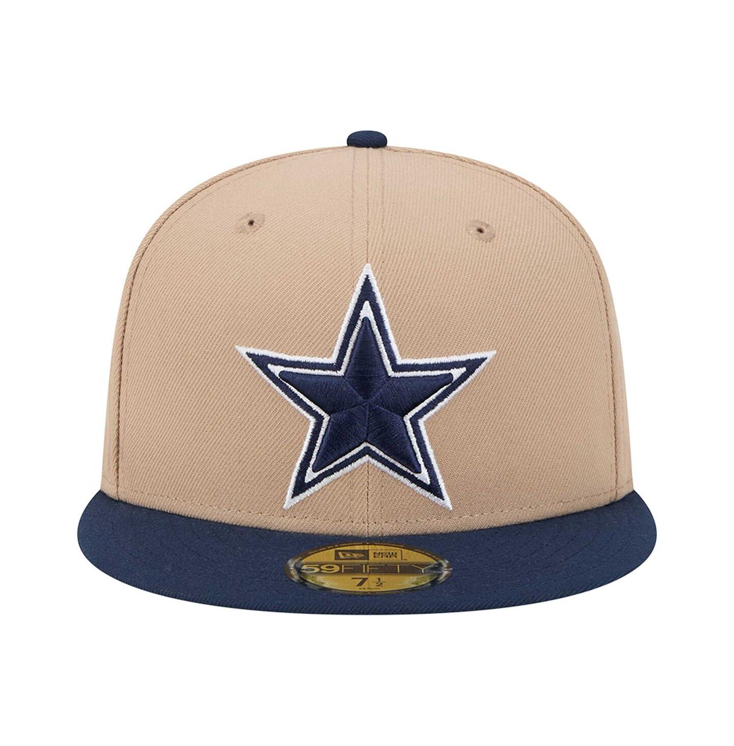Мужская бейсболка New Era 59FIFTY Dallas Cowboys, Tan — фото 5