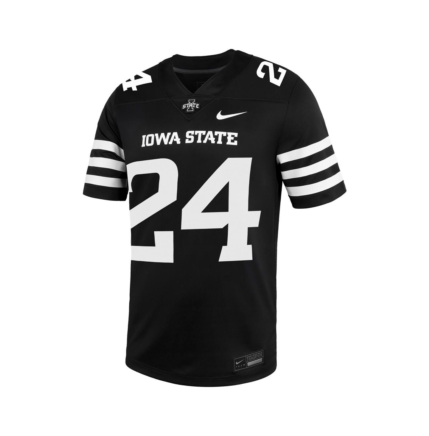 Мужской топ Nike 24 Black Iowa State Cyclones Alternate Game Jersey — фото 2
