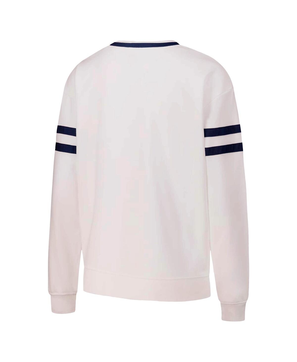 Concepts Sport Women'sPenn State Nittany Lions Borough French Terry Arch Over Long Sleeve T-Shirt - White