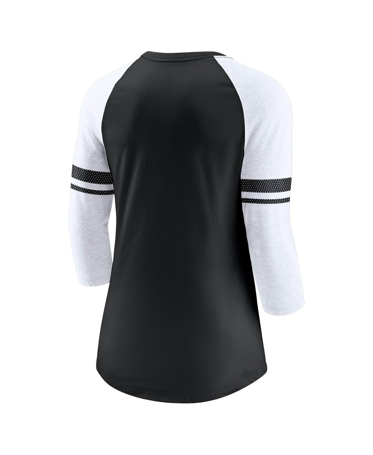 Nike Women'sAtlanta Falcons 3/4-Sleeve Raglan Fashion T-Shirt - Black