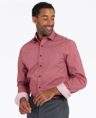 Men's Modern-Fit Medallion Tile Dress Shirt