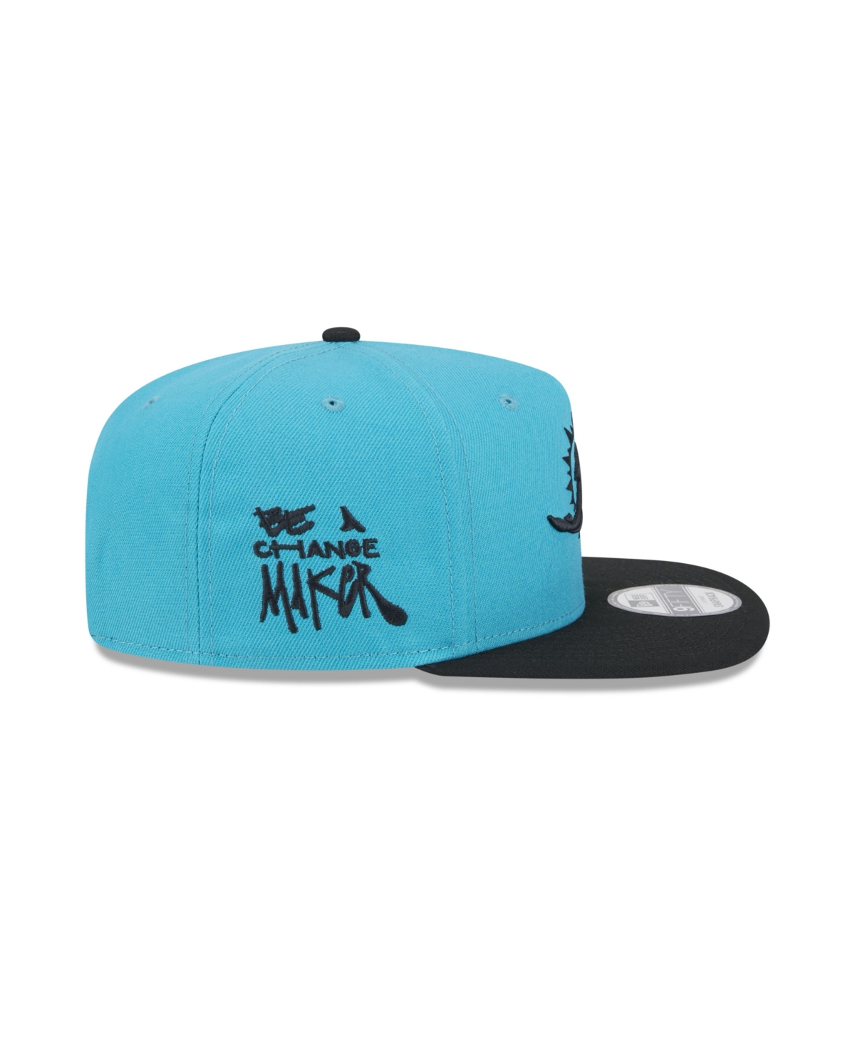 New Era Men'sMiami Dolphins 2024 Inspire Change A-Frame 9FIFTY Snapback Hat - Teal, Black