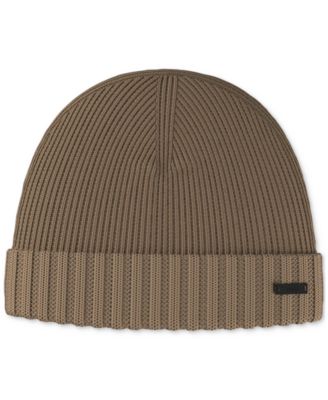 HUGO - Men's Fati Wool Knit Cuffed Beanie Cap