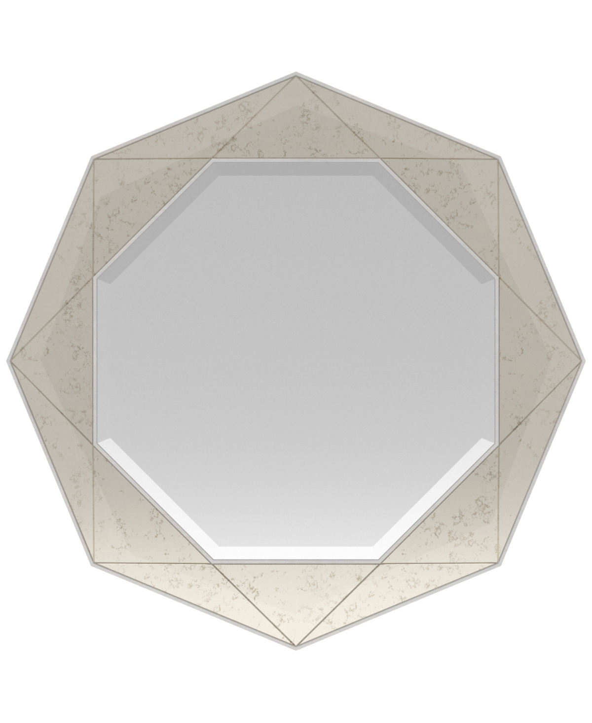 Macy's Mezzanine Round Mirror In Light Grey