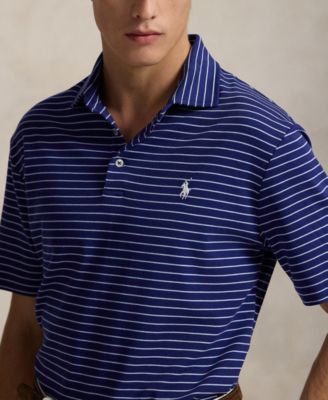 Men's Classic-Fit Striped Soft Cotton Polo Shirt