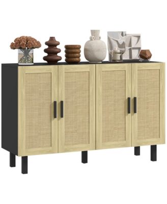 Sideboard Cabinet w/ 2 Rat Doors & Adjustable Shelves,
