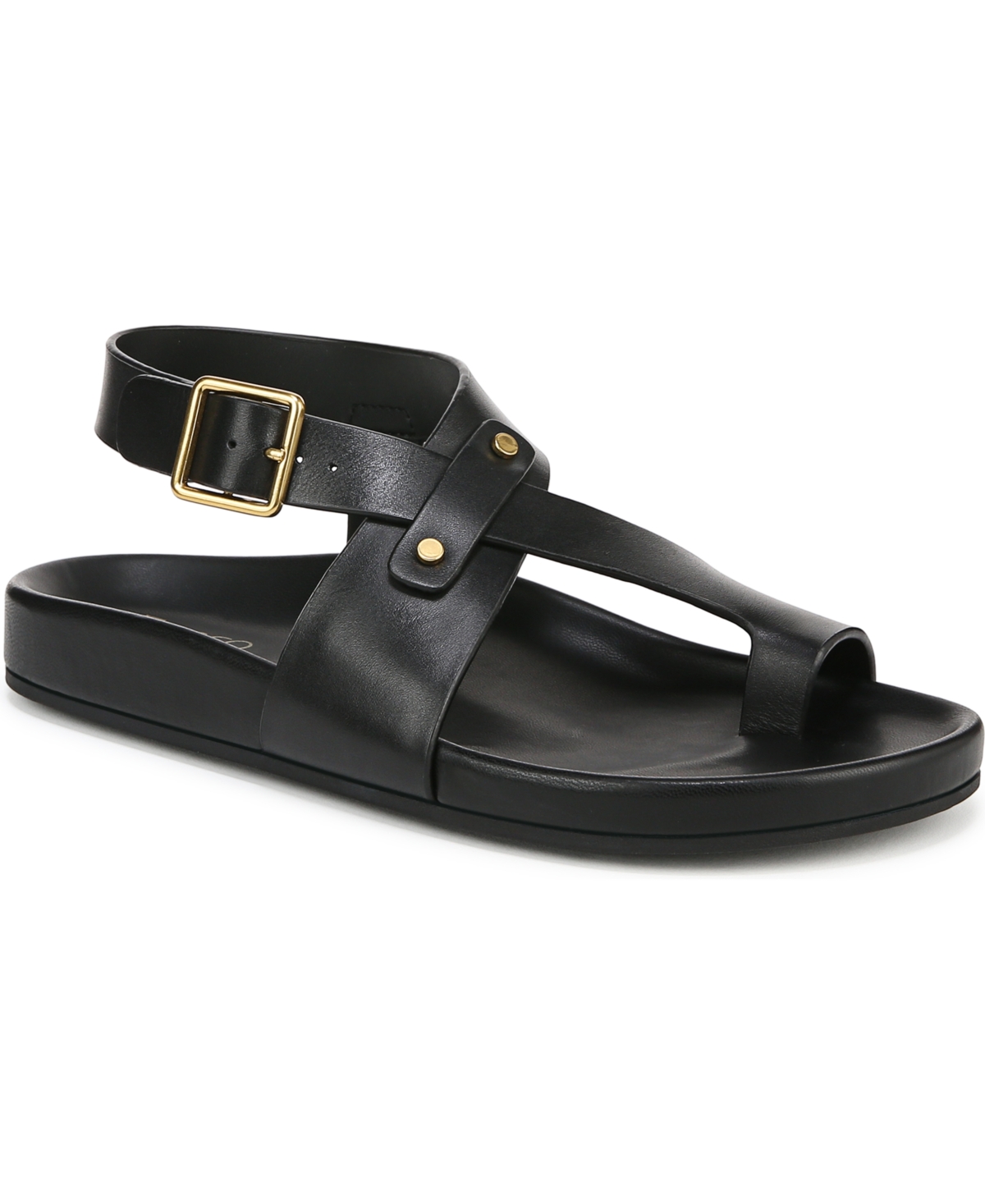 Women's Blair Toe Loop Round Toe Flat Sandals - Silver Snake Print Faux Leather