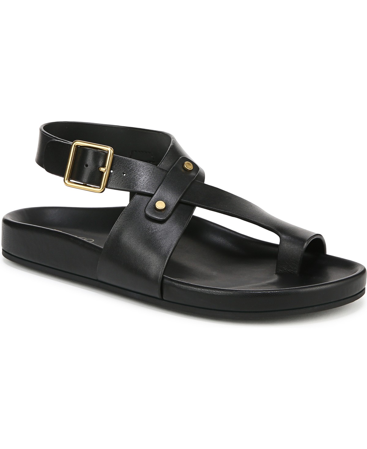 Женские сандалии Franco Sarto Blair Toe Loop Round Toe Buckle Flat Sandals — фото 1