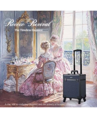 Rolling Makeup Train Case Cosmetic Trolley Organizer Rococo